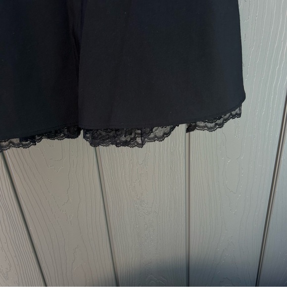 Y2K Gothic Lolita Strapless Black Dress Satin Trim With Bow Sz Medium Early 2000 - Picture 6 of 10